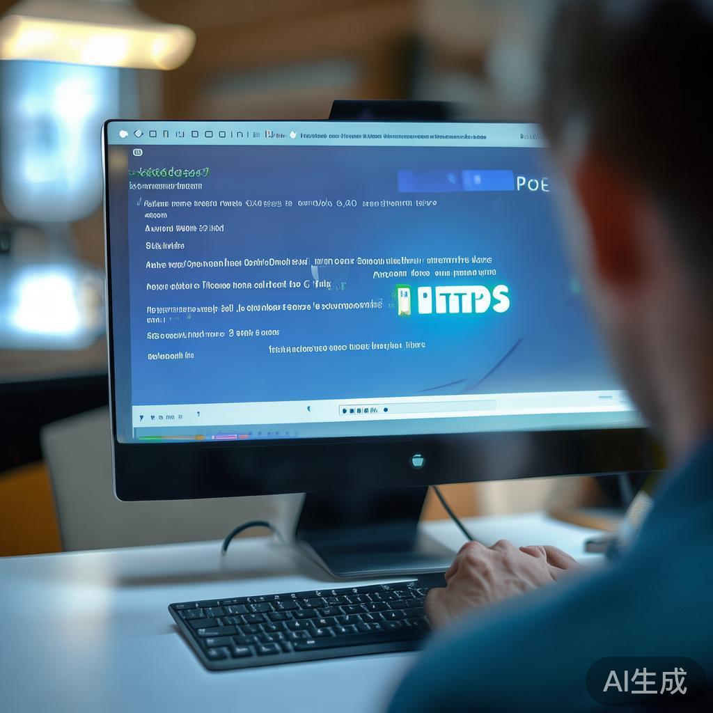 留意安全标识：在下载安装页面，注意浏览器地址栏的安